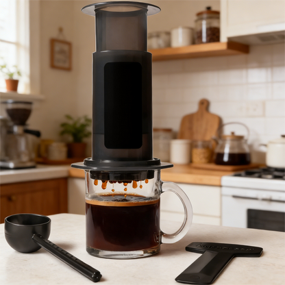 Original Coffee Press - All-in-One French Press, Pour-Over & Espresso Style Manual Brewer, 2 Min Brew for Less Bitterness, More Flavor
